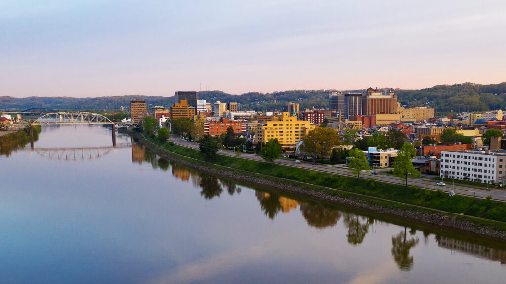 Virginia downtown with river